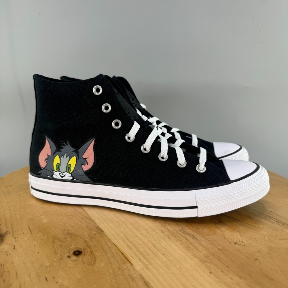 Converse Tom & Jerry Chuck Taylor All Star Mens Size 11 Shoes Black High Top NEW